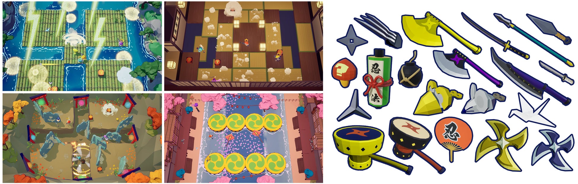 142135-10-ff7821e49d782ee8eac7d40d064d7e40-3396x1081-1 3Dアクション対戦ゲーム『ニンジャム！』　Switchも夏リリース予定！